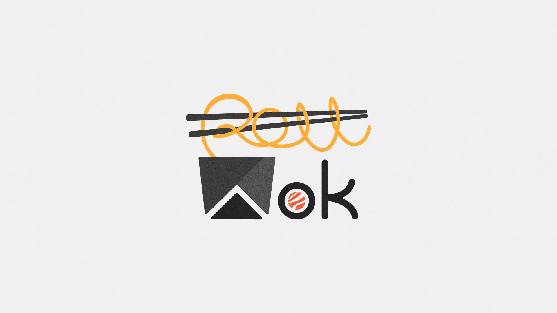 Разработка логотипа суши-бара «Roll Wok Club» в Череповце